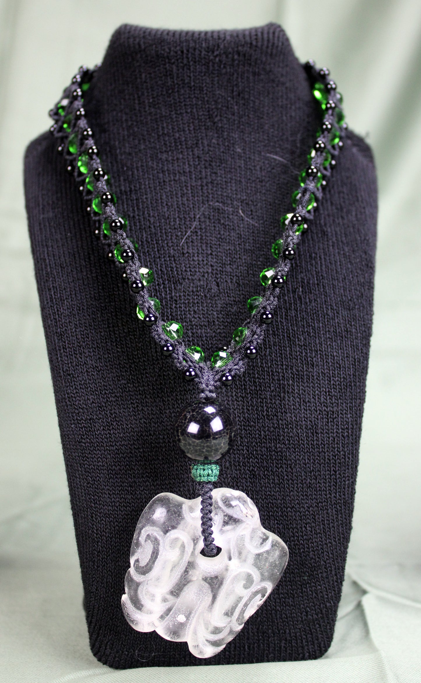 Handmade Bird-Shaped Crystal Pendant Necklace