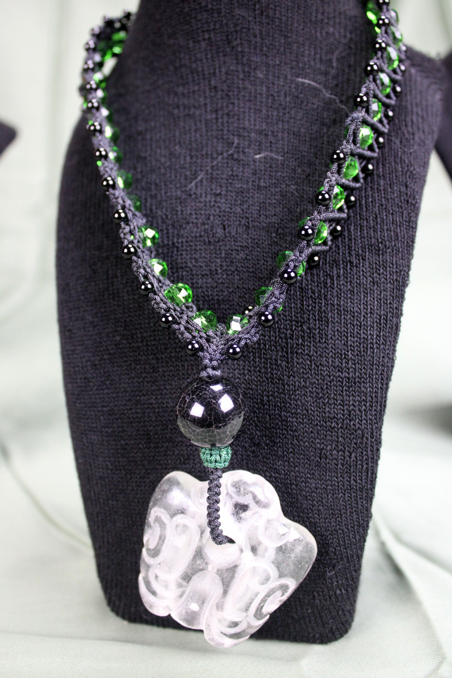 Handmade Bird-Shaped Crystal Pendant Necklace