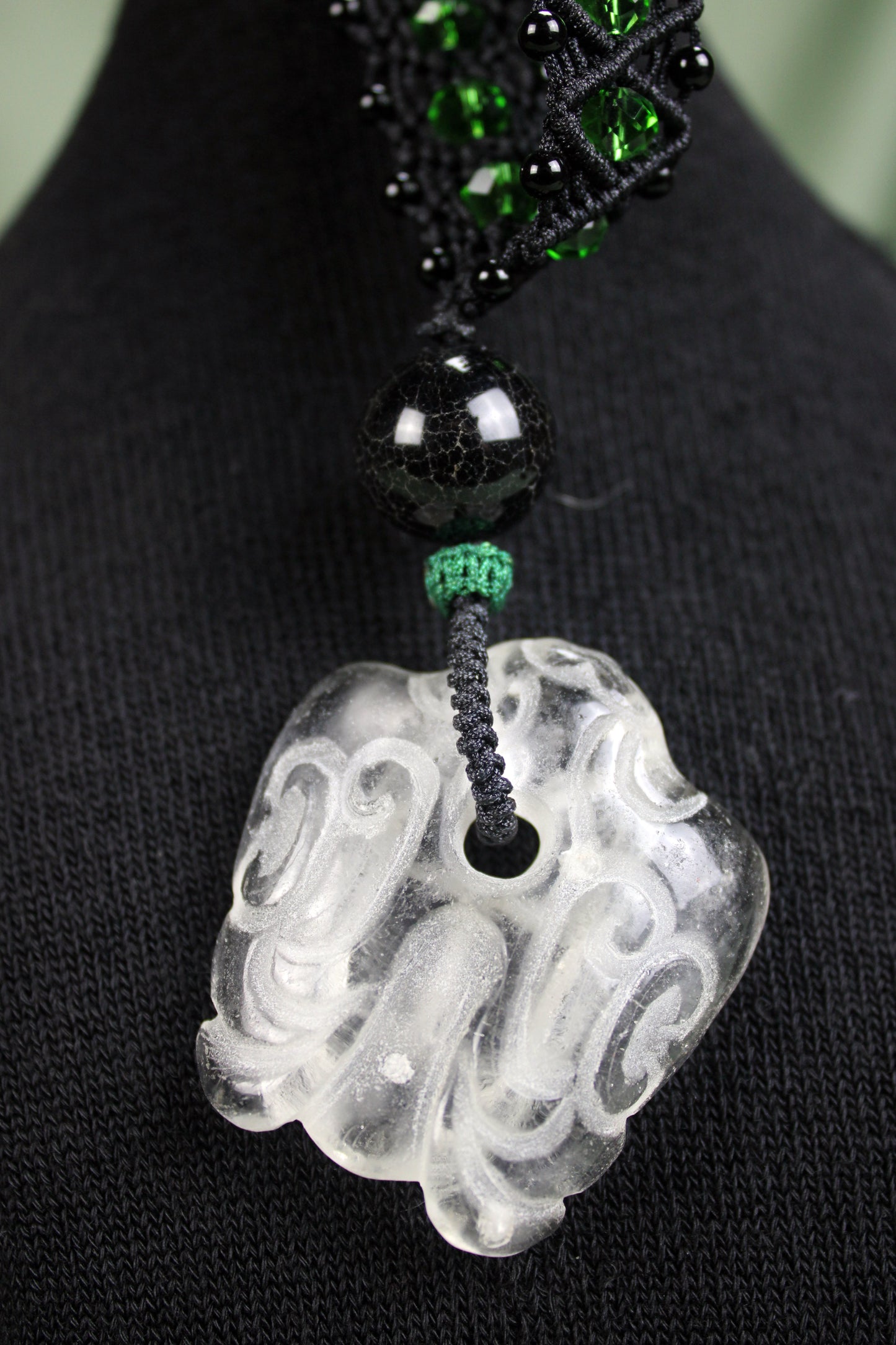 Handmade Bird-Shaped Crystal Pendant Necklace