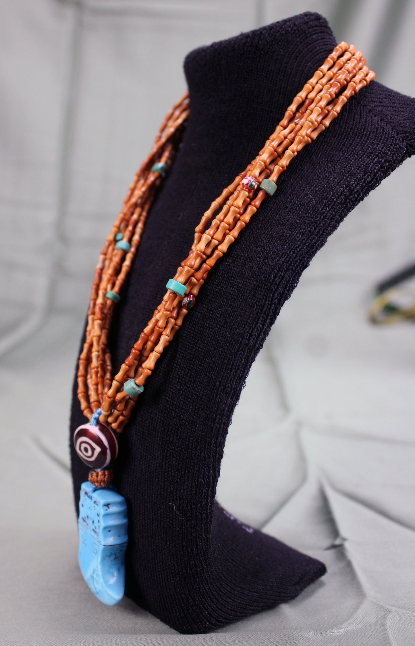 Turquoise Axe-Shaped Pendant Necklace