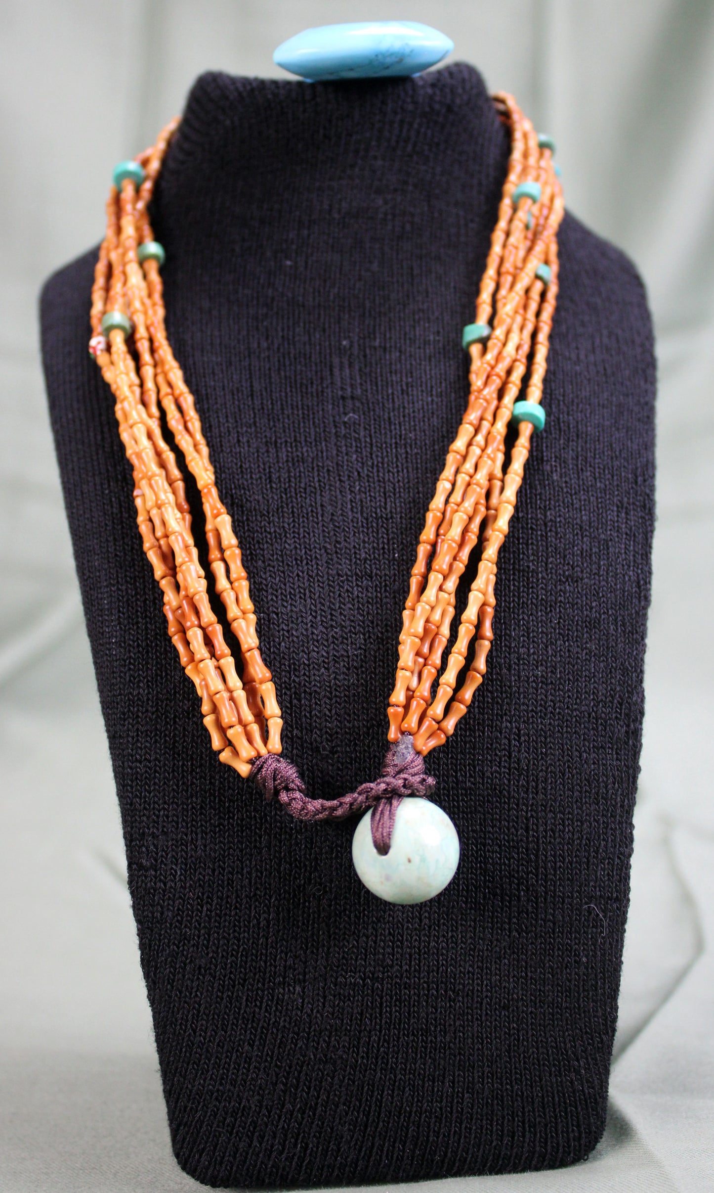 Turquoise Axe-Shaped Pendant Necklace