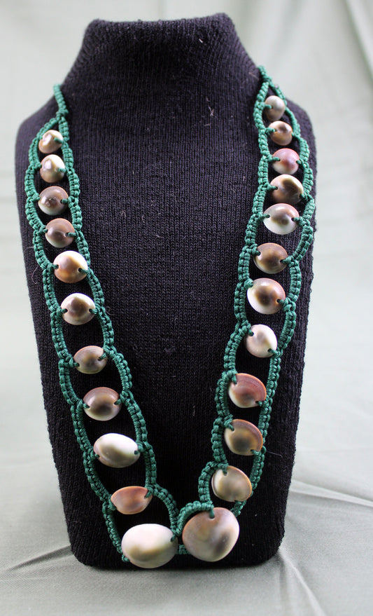 Handwoven Shell Bead Necklace