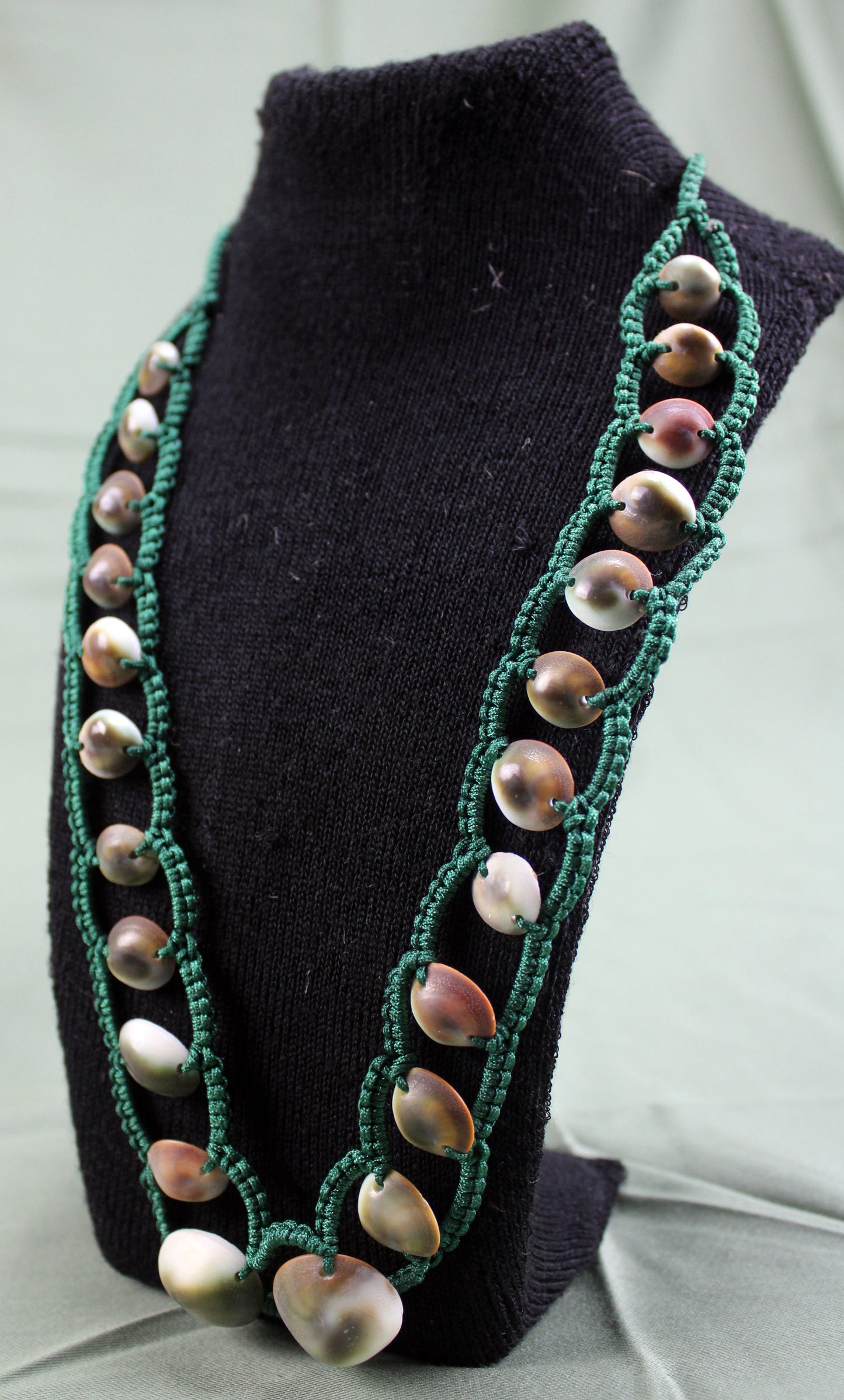 Handwoven Shell Bead Necklace